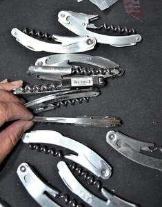 Corkscrew, Silver Tone, Various Brands Foil Knife Bottle Opener Bar Helper Qty 1 - Picture 1 of 4