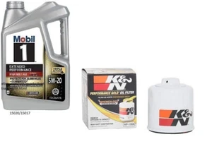 Mobil1 5w20 EP/HM Adv Full Syn Motor Oil - 5 Quarts w/K&N HP-1008 Oil Filter - Picture 1 of 1