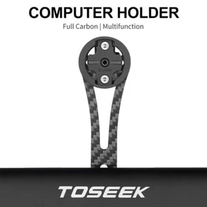 Bike Computer Holder Carbon Cycling Stopwatch Speedometer Mount Light Holder - Picture 1 of 19