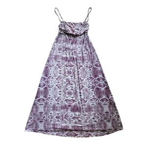 Rachel Pally Maternity Dress Purple Snake Print Sleeveles Strappy Empire Waist S - Picture 1 of 6
