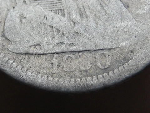 1850 P Seated Liberty Half Dime- Philadelphia, VG Details Cover