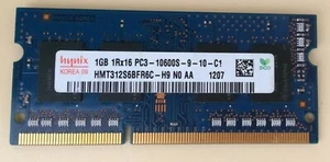 Hynix 1 GB RAM (lot of 1) Total - 1GB 1Rx16 PC3 - 10600S-9-10-C1 Used. - Picture 1 of 1