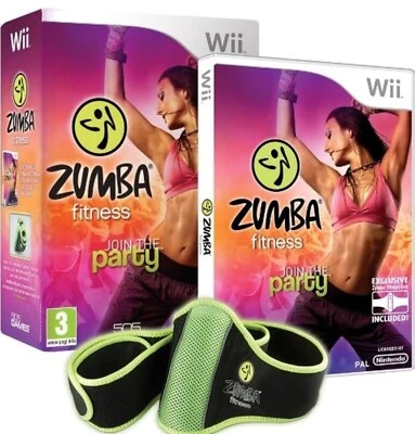 Zumba Fitness para Nintendo Wii con cinturón de fitness Zumba, usado Foto 1 de 4