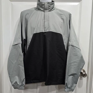 Page & Tuttle Pullover Mens Sz L Convertible Sleeves 1/4 Sleeves Golf Black Gray - Picture 1 of 10