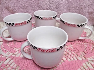 Coca-Cola Race Day Tassen Becher 14 oz Schachbrettrand 2002 4er Set - Bild 1 von 6