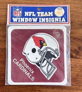 Vintage 1980s Arizona Cardinals 4"x4" Window Insignia Sign NFL Football New! - Picture 1 of 2
