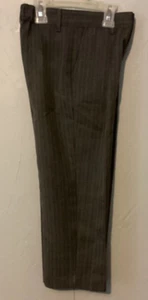 Boys Size 6 Gray Striped Formal Pants - Picture 1 of 4