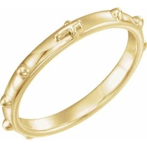 2,5 mm Rosenkranzring in 10K Gelbgold Gr. 5 - Bild 1 von 2