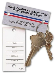 250 Custom Automotive Vehicle New Car Repair Key Tags - NEBS Deluxe # 1158 - Picture 1 of 1