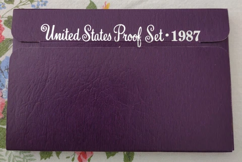 United States 1987 S Coin Proof Set, Half Dollar Quarter Dime Nickel Penny Cover