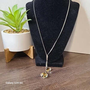 Avon Stamped Silver Tone Necklace Ladies Pre-Owned Vintage Fashion Costume Chic - Picture 1 of 5