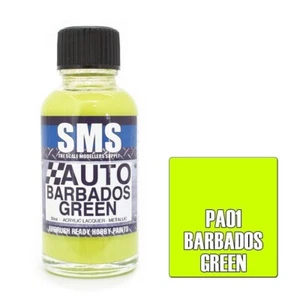SMS Auto Colour Series PA01 Barbados Green 30ml Plastic Model Hobby Paint - Imagen 1 de 5