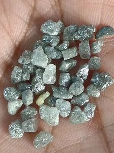 Lote de diamantes en bruto sueltos 100 % NATURALES plata sin cortar real 3-4 mm crudo 5,00+ quilates - Imagen 1 de 9