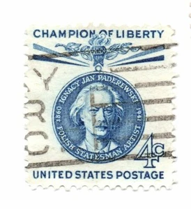 Scott 1159 Ignacy J. Paderewski, estadista polaco 4c 1960 usado - Imagen 1 de 2