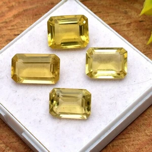 VVS 4 Pcs Natural Citrine Unheated 14mm-16mm Cushion Cut Loose Gemstones Lot - Picture 1 of 6