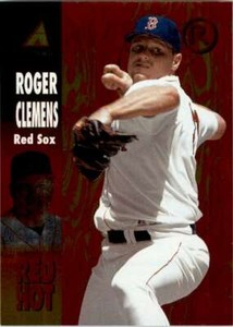 1995 PINNACLE RED HOT ROGER CLEMENS BOSTON RED SOX #RH18 INSERT