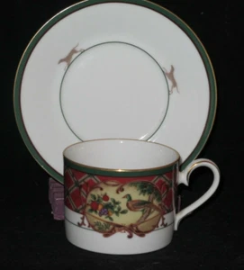 Juego de tazas y platillos de té Noritake The Hunt faisán conejo perro - Imagen 1 de 3