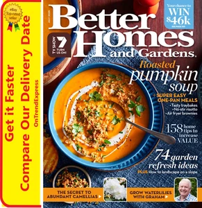 Better Homes and Gardens Magazine July 2025 Roasted Pumpkin Soup - Picture 1 of 6
