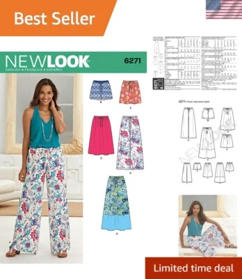 Fashionable Sewing Pattern New Look 6271: Create Skirts and Shorts Effortlessly - Image 1 of 4