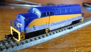 Life Like 7910 N gauge EMD NBL2 diesel loco in Chesapeake & Ohio livery - Picture 1 of 13