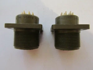 2 X ITT CANNON MS3102R18-1S CIRCULAR CONNECTOR RECEPTACLES UNUSED - Picture 1 of 4