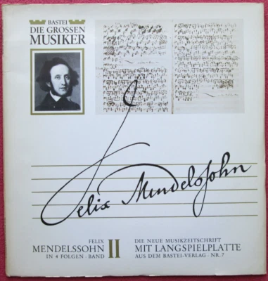 Felix Mendelssohn Bastei Musikzeitschrift Nr 7 mit 10" EP Vinyl - Bild 1 von 3