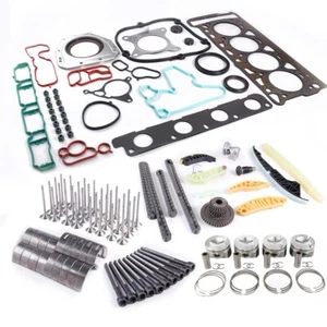 2.0T Engine Gasket & Timing & Valves & Pinstons Kit Fit For AUDI A3 A4 A5 Q5 TT - Foto 1 di 12