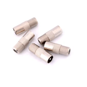 5x F Type Female To TV Aerial RF Coaxial Male Connector Adapter Plug. A^JF _yi - Zdjęcie 1 z 8