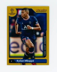2021-22 Kylian Mbappe Topps Merlin Chrome Gold Refractor PSG Soccer Card 4/50 - Picture 1 of 3