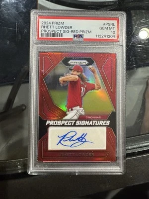 2024 Panini Prizm - Prospect Signatures Rhett Lowder #PS-RL Red Prizm /99 (RC)  - Image 1 of 2