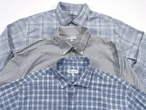 LOT OF 3 Peter Millar Summer Comfort XL Long Sleeve Check Performance Shirts - Picture 1 of 10