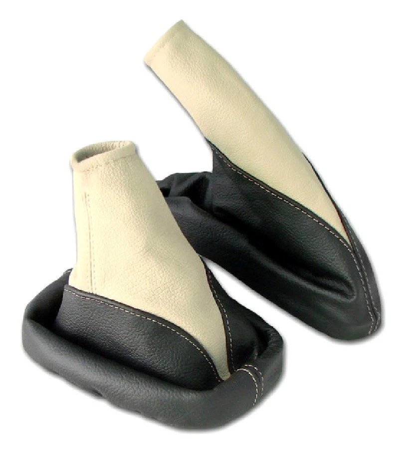 Cambios + Arranque Del Freno de Mano Opel Astra G 100% Cuero Genuino Negro - Imagen 1 de 1