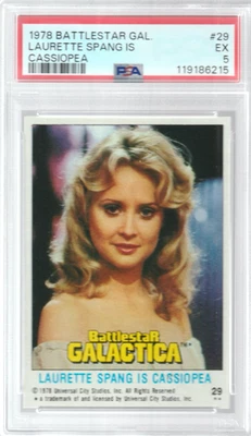 1978 Topps Battlestar Galactica #29 Laurette Spang is Cassiopea PSA 5 EX - Image 1 of 2