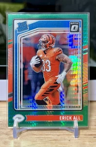 2024 Panini Donruss Optic - Rated Rookie Erick All #233 Green Hyper Prizm (RC) - Foto 1 di 2