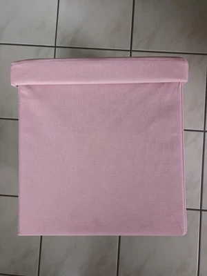 Rosa Sitzhocker Sitzbox Aufbewahrungsbox 39x39x39 - Bild 1 von 4