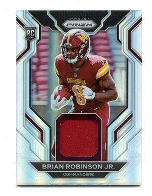 2022 Panini Prizm Rookie Gear RG-BR Brian Robinson Jr RC Patch Silver Prizm - Image 1 of 2