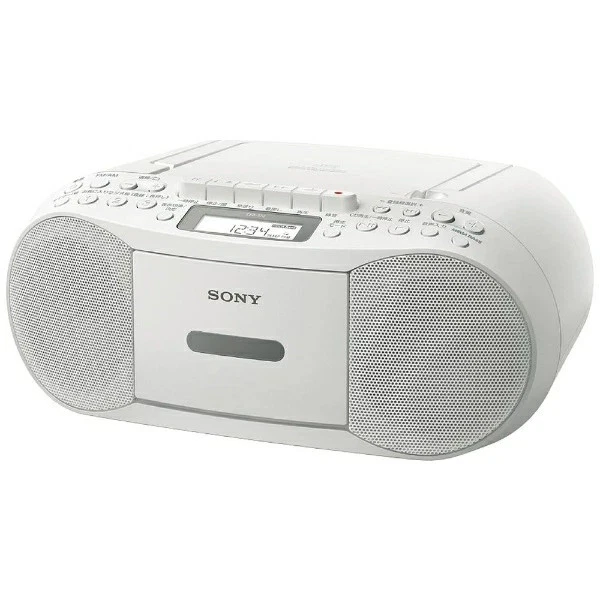 Sony CFD-S70 AUX CD Boombox Recorder FM AM Recording White - Image 1 of 4
