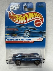Vintage Hot Wheels #638 1998 First Editions 6/40 JAGUAR D-TYPE Blue w/Lace Spoke - Picture 1 of 5