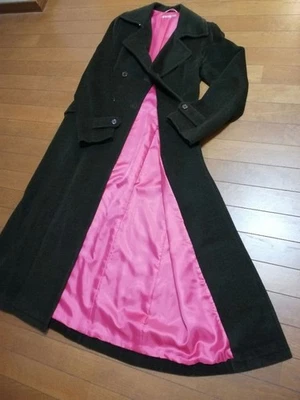 Paul Smith女式卡其色长外套粉色衬里日本 — 第 1/4 张图片