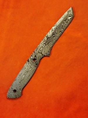 АЛАБАМА ДАМАССКАЯ СТАЛЬ ЗАГОТОВКА ЛЕЗВИЕ ЗАГОТОВКА, НОЖ ДЕЛАЕТ РАСХОДНЫЕ МАТЕРИАЛЫ - 7» OAL  - Изображение 1 из 4