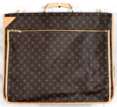 LOUIS VUITTON Monogram Canvas & Vachetta PORTABLE 5 CINTRES Travel Garment Bag - Image 1 of 4