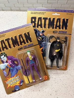 Vintage ToyBiz 1989 Batman Movie Batman & Joker Action Figures MOC - Image 1 of 4
