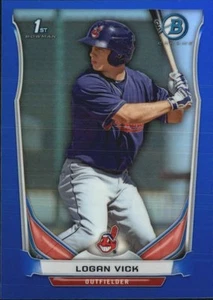 2014 Bowman Chrome Prospects Blue Refractors #BCP40 Logan Vick /250 - Picture 1 of 2