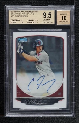 2013 Bowman Draft Chrome Prospect Clint Frazier #BCA-CF BGS 9.5 GEM MINT Auto - Image 1 of 2