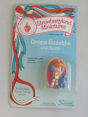 Figura perfumada Strawberryland Miniatures CREPE SUZETTE CON ECLAIR 1982 Kenner Foto 1 de 4