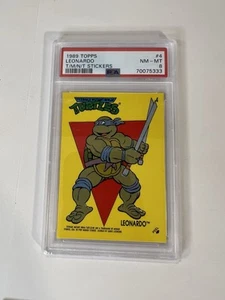 1989 teenage mutant ninja turtles Leonardo Topps Sticker graded - Picture 1 of 2