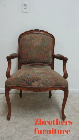 Ethan Allen French Carved Living Room Arm Lounge Chair Regency A Cover
