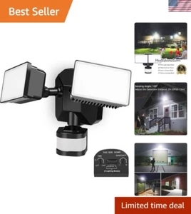 Motion Sensor Flood Light Dusk to Dawn, Outdoor LED Security Light 5000K Dayl... - Picture 1 of 9