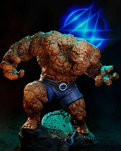 The Thing Figura Stampata in 3D, Marvel's Fantastic Four Powerhouse, Non Dipinta - Foto 1 di 5