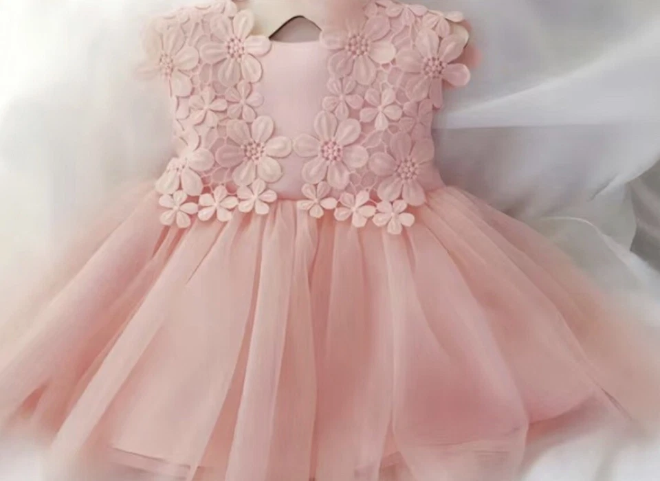 Flor Niñas Niños Princesa Vestido Fiesta Formal Boda Dama de honor Tutú Vestido de Baile Foto 1 de 1